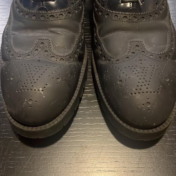 Louis Vuitton Men\'s Black and Navy Oxford Dress Shoes size 9.5 fits 10.5